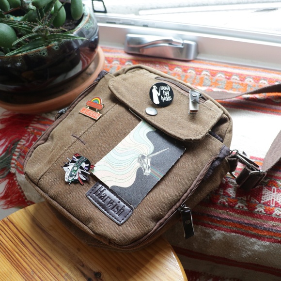 Mini Canvas Crossbody Bag - Picture 3 of 10
